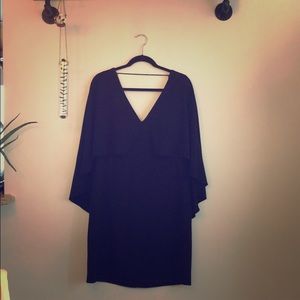 Halston evening collection cape dress